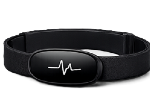 Coospo-style chest strap heart rate monitor with Bluetooth and ANT+ support.
