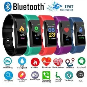 Smart Bracelet With Bluetooth Wristband Heart Rate Monitor Watch Activity Fitness Tracker