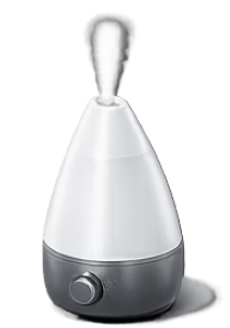 Wellness mist humidifier with cool mist and ambient lighting.