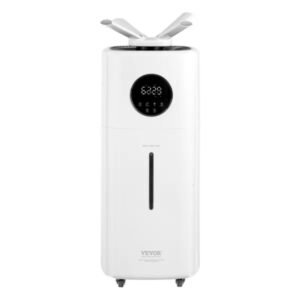 VEVOR Commercial Humidifier, 5.5 Gal 21L 40.6 Oz H Cool Mist Output, Industrial Air Vaporizer For Large Room Up To 1291.7 Sq Ft,Top Refill Humidifier W 12-Hour Timer For Whole House,Greenhouse, Plant